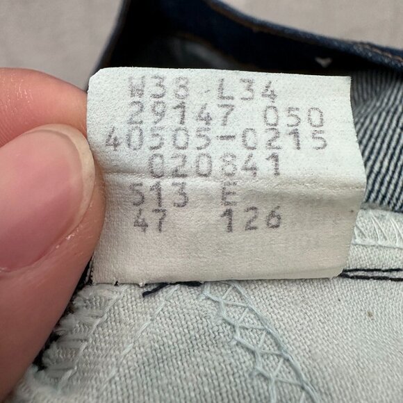 Vintage Levis 40505 0215 Jeans Men 38x34 (36x33) Blue Regular Fit Orange Tab 80s - Picture 4 of 14